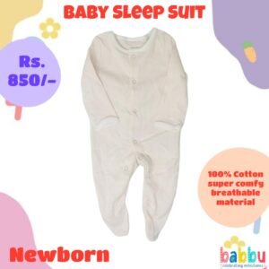 Sleep suits Newborn - Light Peach with White Border