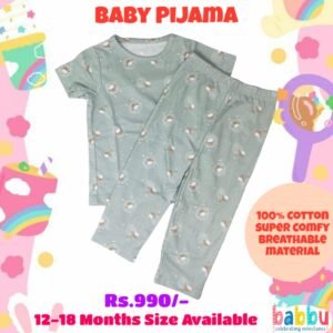Pijamas 12-18 Months - Green With Lambs