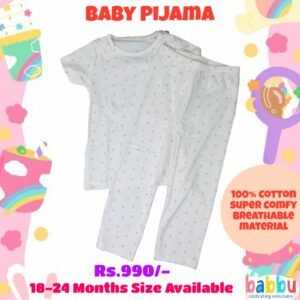 Pijamas 18-24 Months - White with Pink Hearts