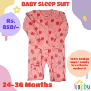 Sleep suits 24-36 Months - Starwberries
