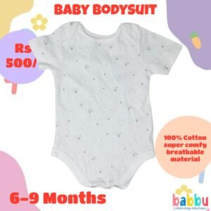 Bodysuits 6-9 Months - Grey Stars