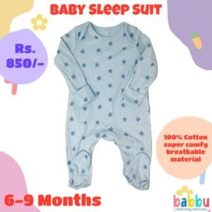 Sleep suits 6-9 Months - Blue Stars