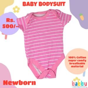 Bodysuits Newborn - pink stripes