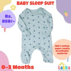 Sleep suits 0-3 Months - Blue Stars