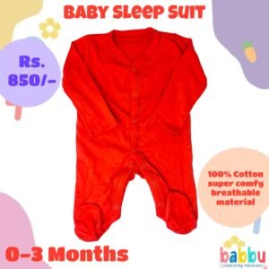 Sleep suits 0-3 Months - Bright Red