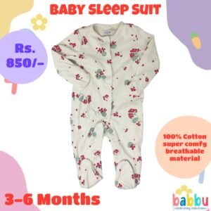 Sleep suits 3-6 Months - Red Flower Bunch