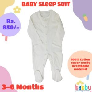 Sleep suits 3-6 Months - White