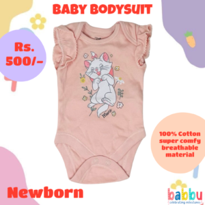 Bodysuits Newborn -pink kitty