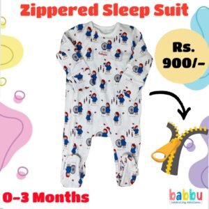 Zipper Sleep suits 0-3 Months - Phoo with Red Hat