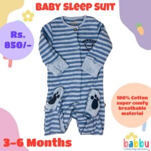 Sleep suits 3-6 Months - Blue Stripes