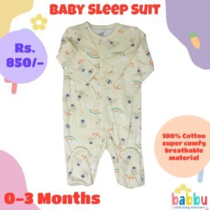Sleep suits 0-3 Months - Bears and Rainbows