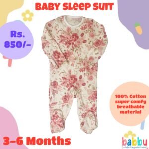 Sleep suits 3-6 Months - Big Roses
