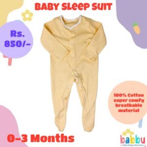 Sleep suits 0-3 Months - Peach with White Border