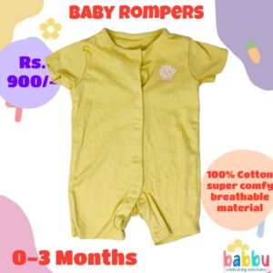 Rompers 0-3 Months - Yellow with Seashell