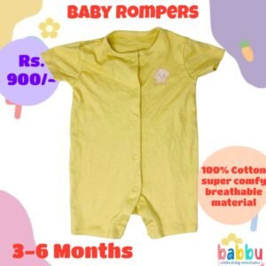 Rompers 3-6 Months - Yellow with Seashell