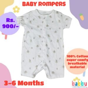 Rompers 3-6 Months - Small Grey Animals