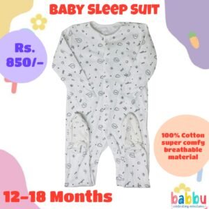 Sleep suits 12-18 Months - Black Prints