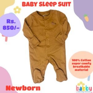 Sleep suits Newborn - Brown with Hourse