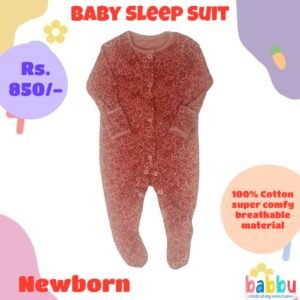 Sleep suits Newborn - Red Flowers
