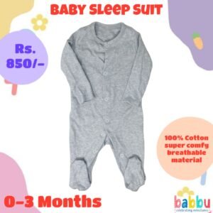 Sleep suits 0-3 Months - Grey