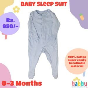 Sleep suits 0-3 Months - Ice Blue