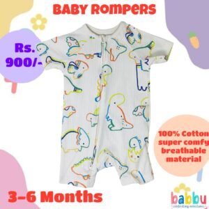 Rompers 3-6 Months - Textured Dinos
