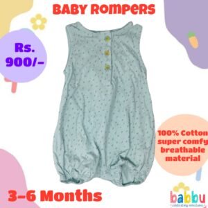 Rompers 3-6 Months - Green with Spots