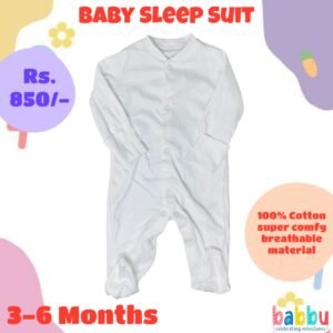 Sleep suits 3-6 Months - White