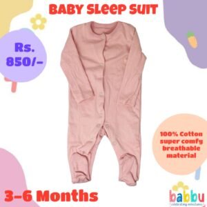 Sleep suits 3-6 Months - Salmon Pink