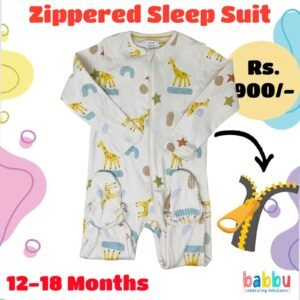 Zipper Sleep suits 12-18 Months - Giraffe
