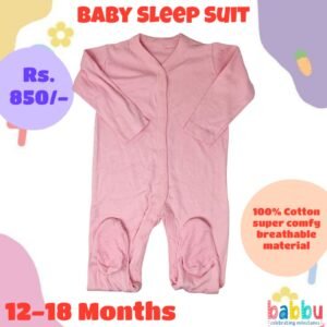 Sleep suits 12-18 Months - Salmon Pink
