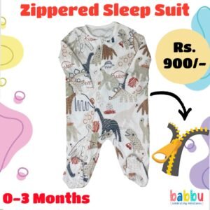 Zipper Sleep suits 0-3 Months - Dinos