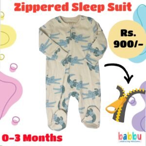 Zipper Sleep suits 0-3 Months - Crock
