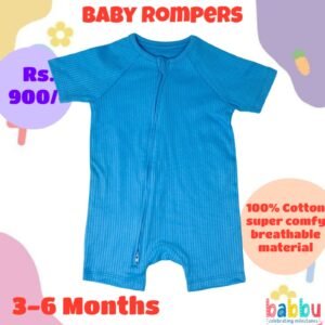 Rompers 3-6 Months - Textured Blue