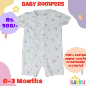 Rompers 0-3 Months - Elephants