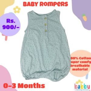 Rompers 0-3 Months - Green with Spots