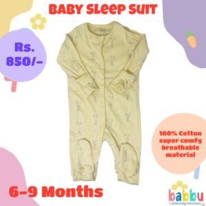 Sleep suits 6-9 Months - Yellow