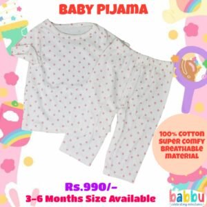 Pijamas 3-6 Months - Small Red Mushrooms