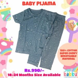 Pijamas 18-24 Months - Brushed Black with Stars