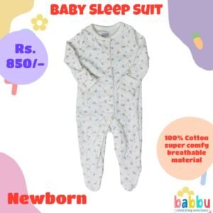Sleep suits Newborn - Beige Flowers