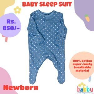 Sleep suits Newborn - Blue with White Stars