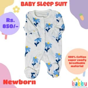 Sleep suits Newborn - Blue Flowers