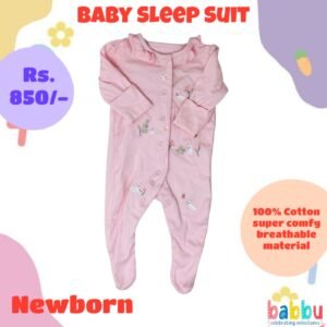 Sleep suits Newborn - Pink with Bunny