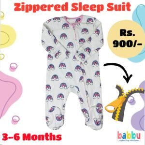 Zipper Sleep suits 3-6 Months - Textured Rainbow