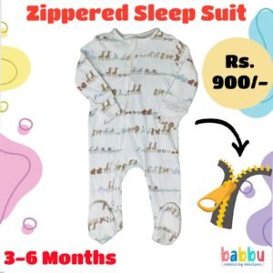 Zipper Sleep suits 3-6 Months - Animals