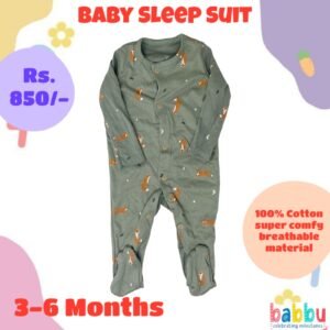 Sleep suits 3-6 Months - Green Fox