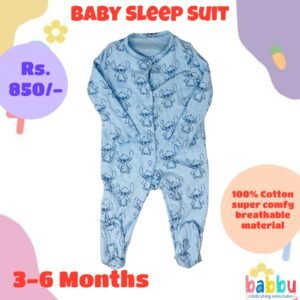 Sleep suits 3-6 Months - Blue with Stitch