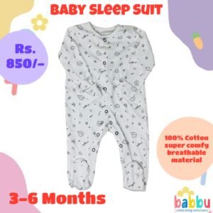 Sleep suits 3-6 Months - Black Prints