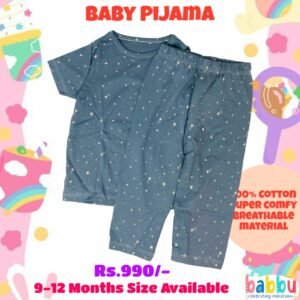 Pijamas 9-12 Months - Brushed Black with Stars