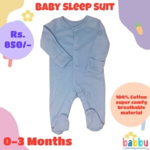 Sleep suits 0-3 Months - Light Blue